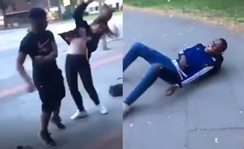 (VIDEO) Migrant tukao tinejdžerku, dok se drugi valjao po zemlji od smeha!
